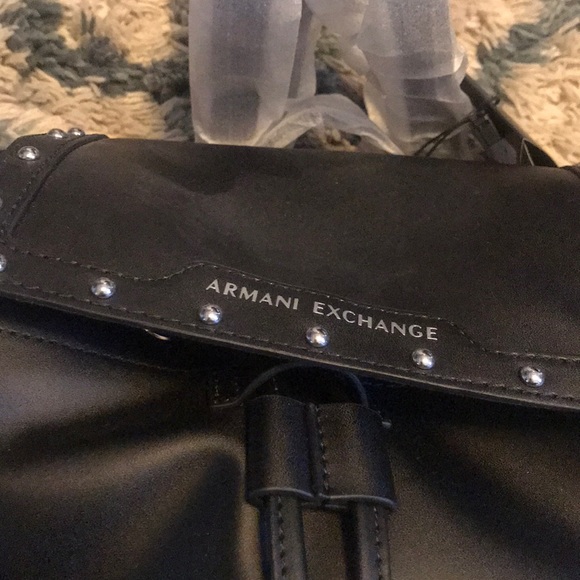 Armani exchange black backpack main image 5